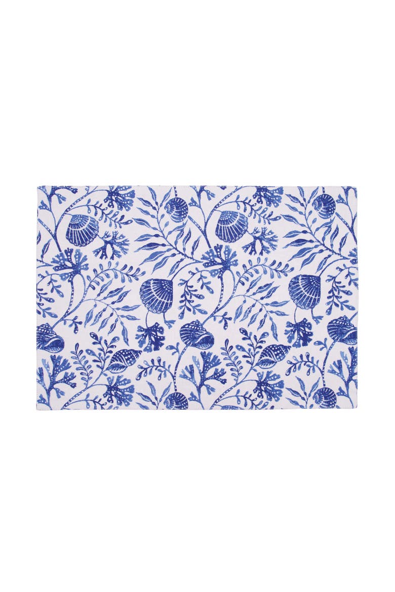Blue Reef Reversible Placemats Set of 6, Alternate, color, Blue