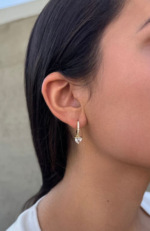 Adornia Heart Shape Cz Drop Earrings In Gold
