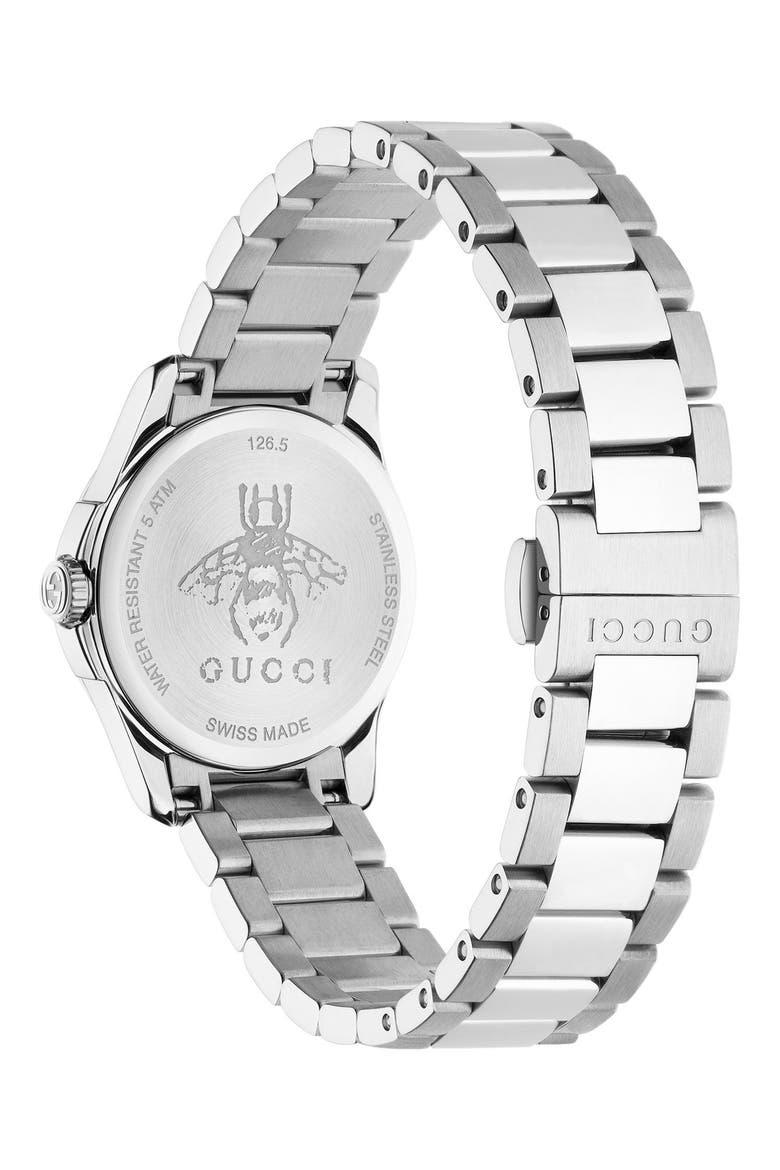 G-Timeless Bracelet Watch, 27mm, Alternate, color, SILVER