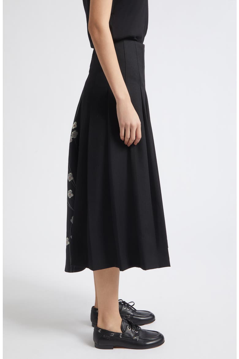 Hybrid Pleated Midi Skirt, Alternate, color, BOUQUET IN PIECES