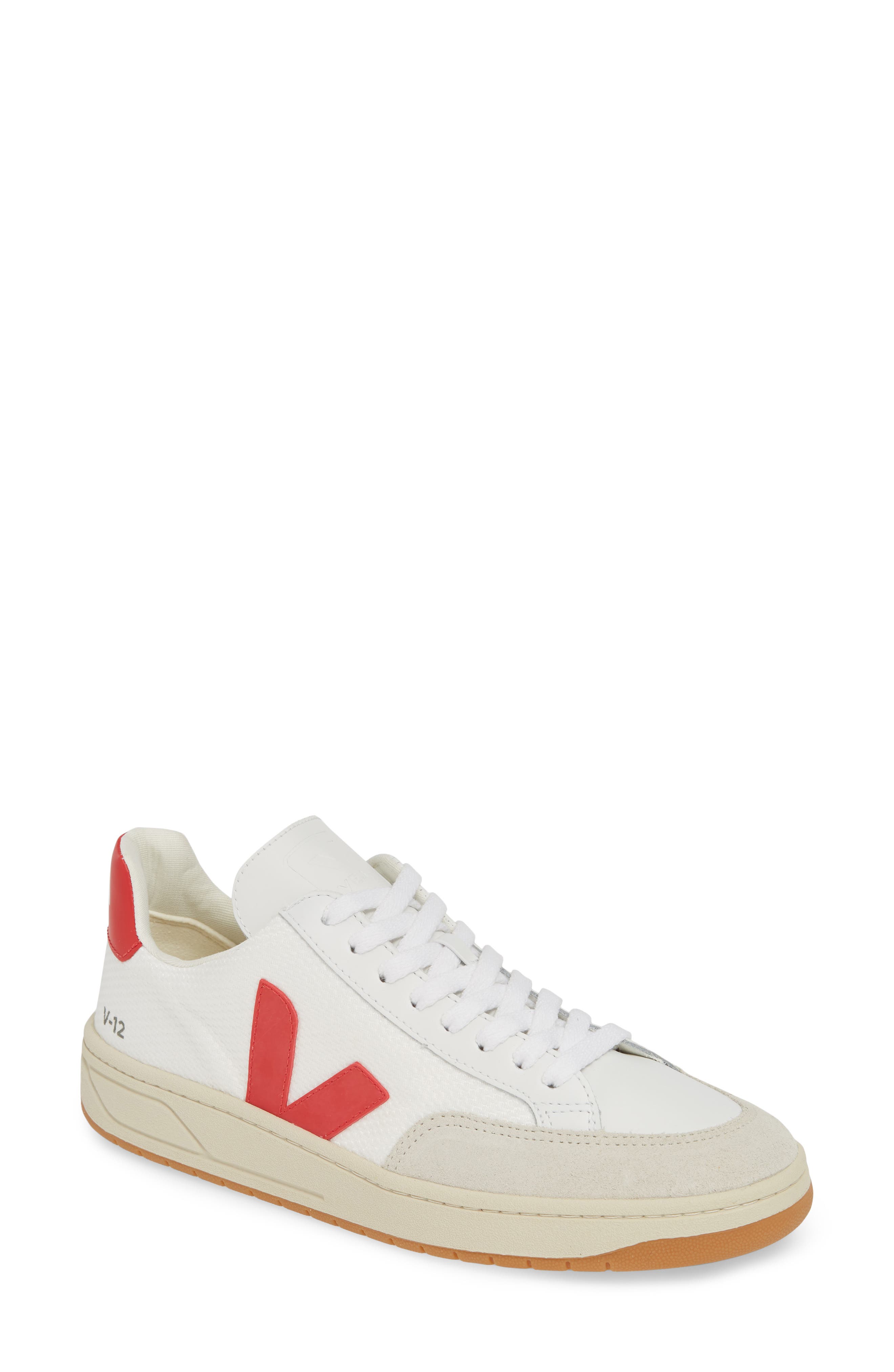 V-12 Sneaker, Main, color, WHITE PEKIN