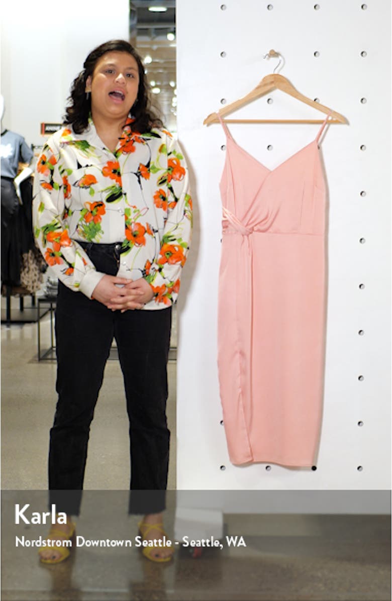 Aquila Faux Wrap Slipdress, sales video thumbnail