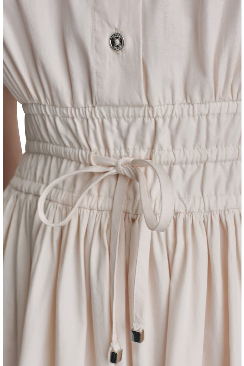 Ruched Lace Trim Shirtdress, Alternate, color, LIGHT CITY KHAKI