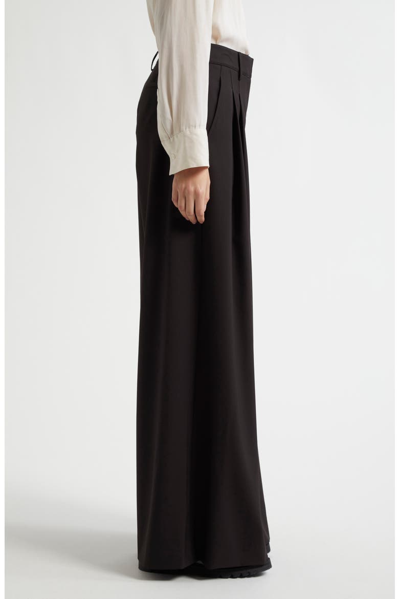 New Didi Wide Leg Stretch Wool Pants, Alternate, color, CHOCOLATE