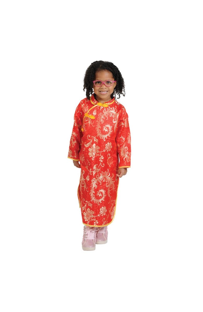 Kaplan Early Learning Company Festive Multiethnic Chinese Cheongsam Girl Garment, Main, color, Red