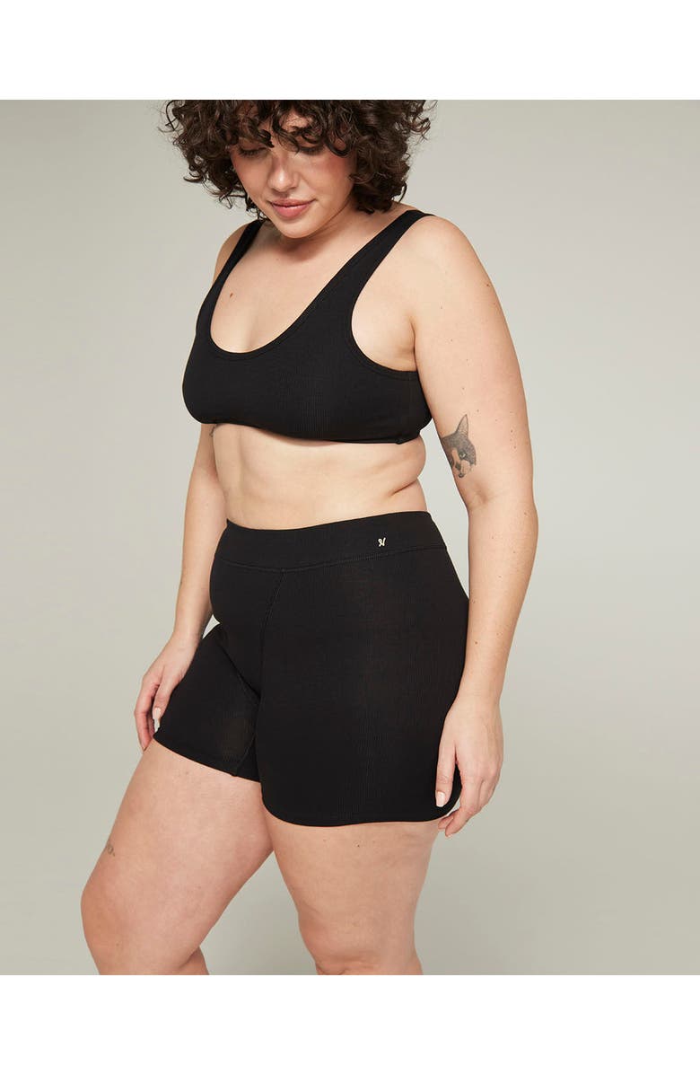 Nudea The Organic Cotton Boyfriend Boxer, Alternate, color, Black