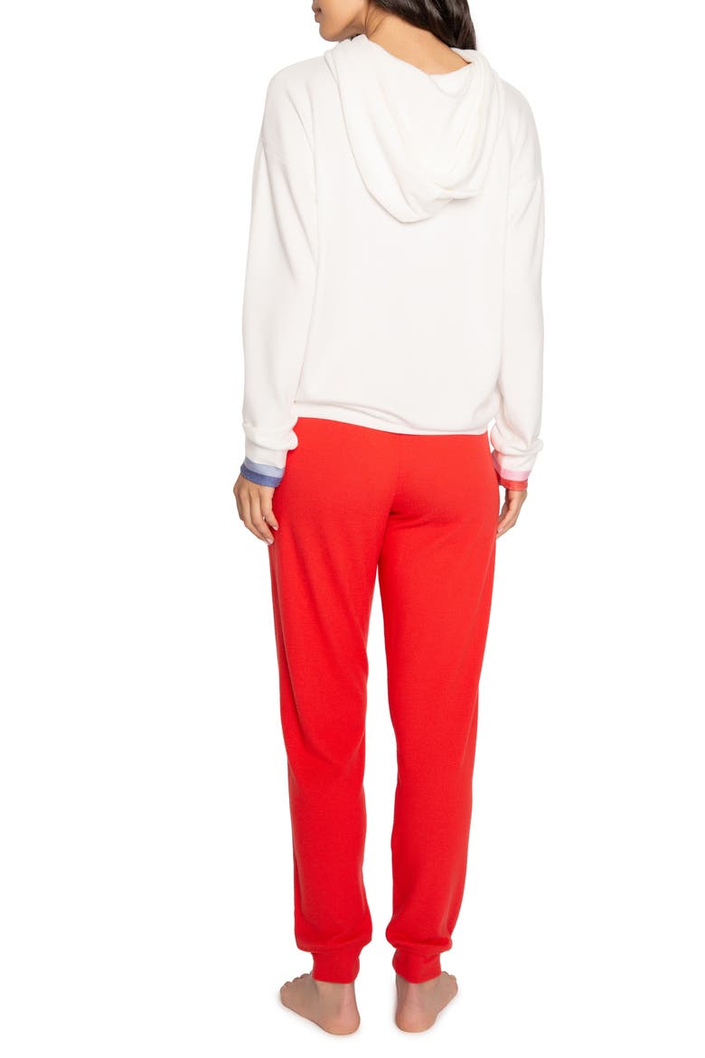 Cozy Vibe Peachy Pajamas, Alternate, color, BRIGHT WHITE