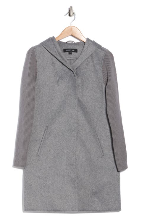 Double Face Wool Blend Hooded Coat