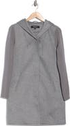 Kenneth Cole New York Double Face Wool Blend Hooded Coat
