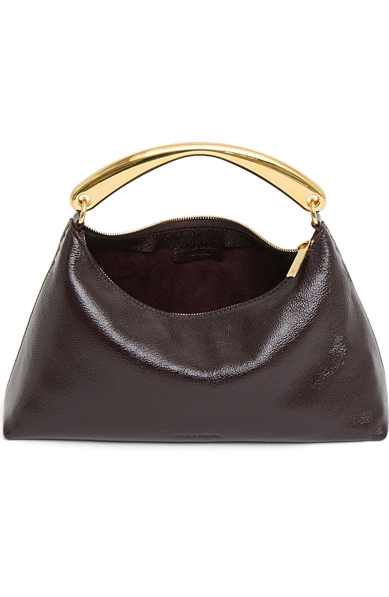 Mansur Gavriel Rhea Metal Handle Naplak Leather Handbag, Alternate, color,
