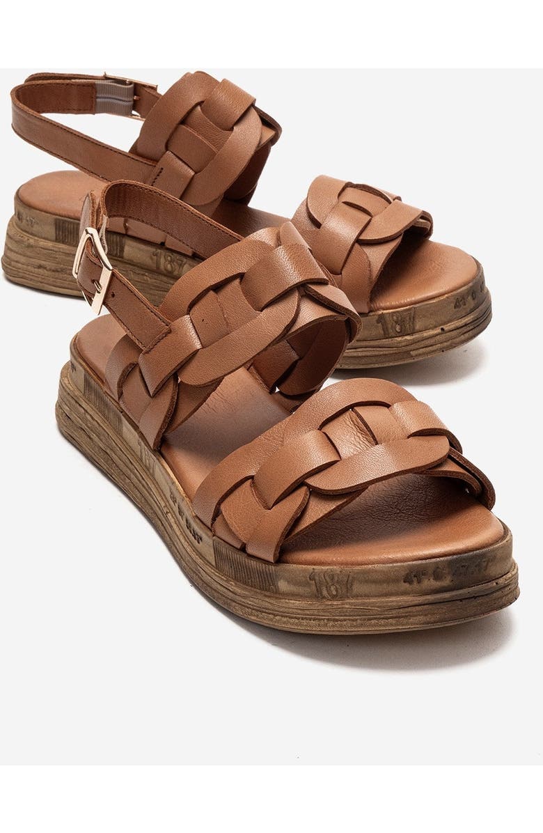 Forever & Always Shoes Elvoro Leather Sandal, Main, color, Cognac