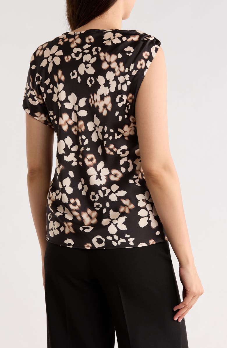 Renee C Asymmetric Satin Top, Alternate, color, Black