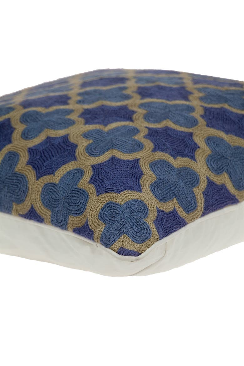 Calix Blue Throw Pillow, Alternate, color, BLUE