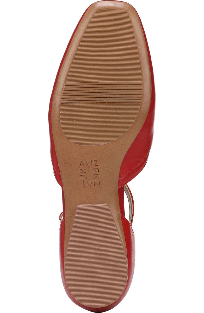 Naturalizer Caresse T-Strap Flat, Alternate, color, Red Leather