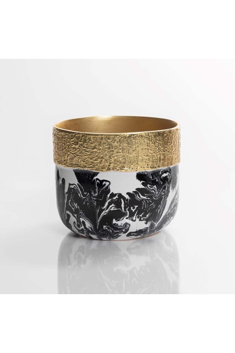 Bianco Nero Cache Pots, Alternate, color, White