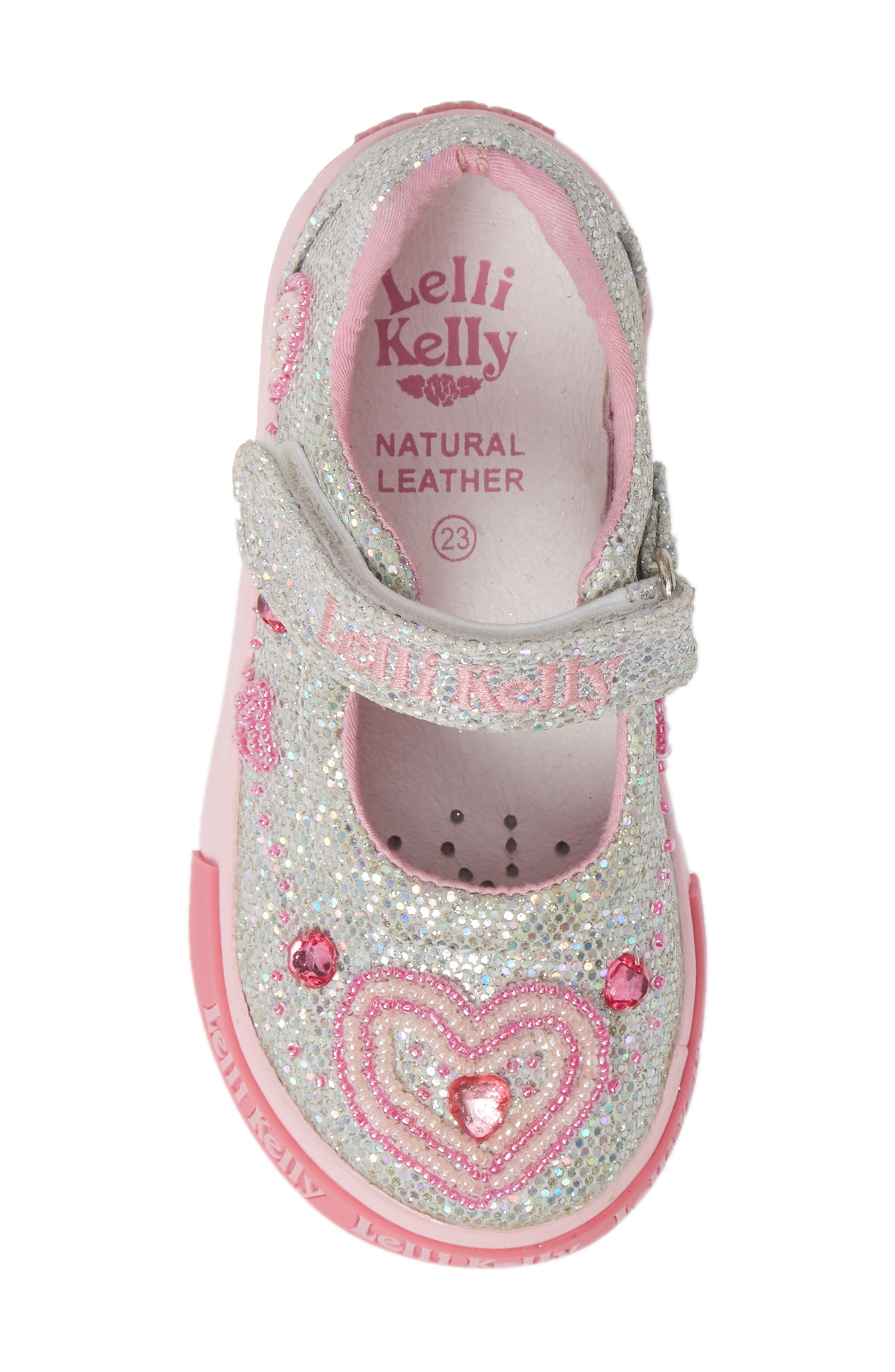 Lelli Kelly Beaded Glitter Mary Jane Sneaker, Alternate, color, 