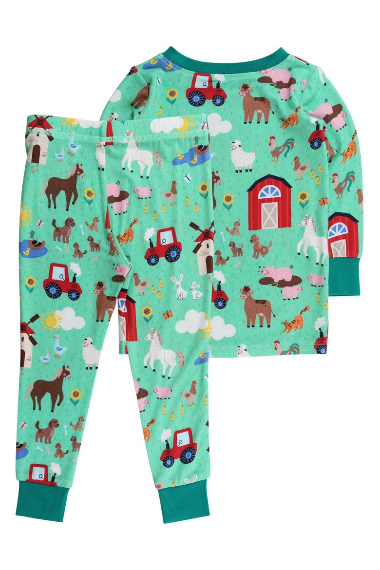 SoftSnooze Long Sleeve Pajama Set, Alternate, color, Farm Friends