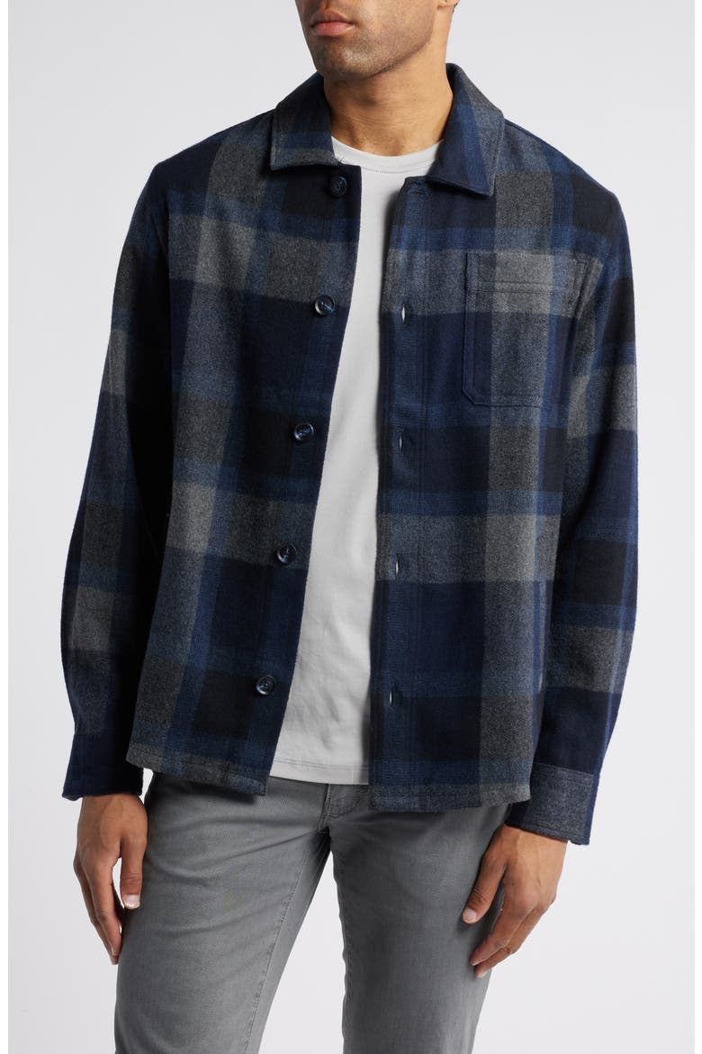 Santiago Button-Up Overshirt, Main, color, DARK NAVY