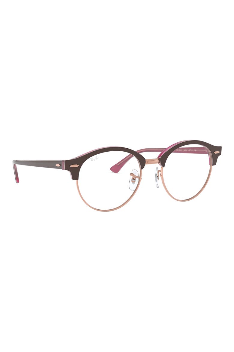 4246V 49mm Optical Glasses, Alternate, color, PINK BROWN
