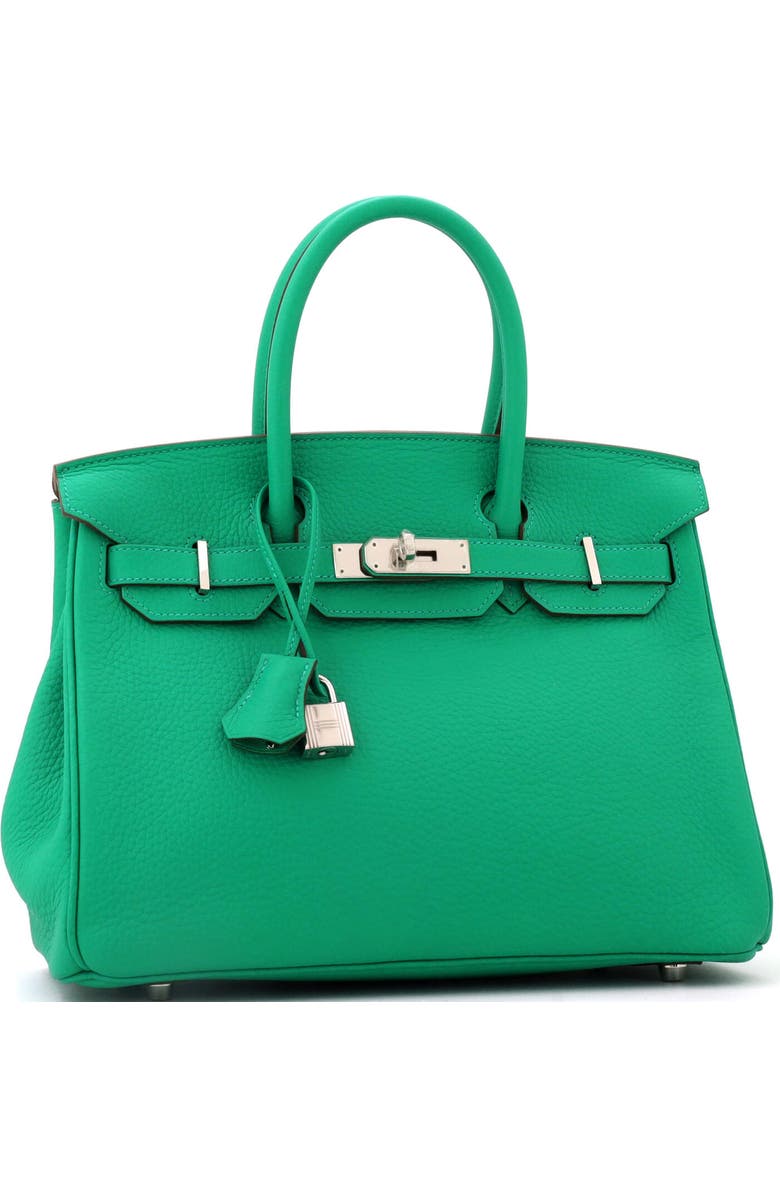 Pre-Owned Hermes Birkin Handbag Green Clemence with Palladium Hardware 30, Alternate, color, Menthe