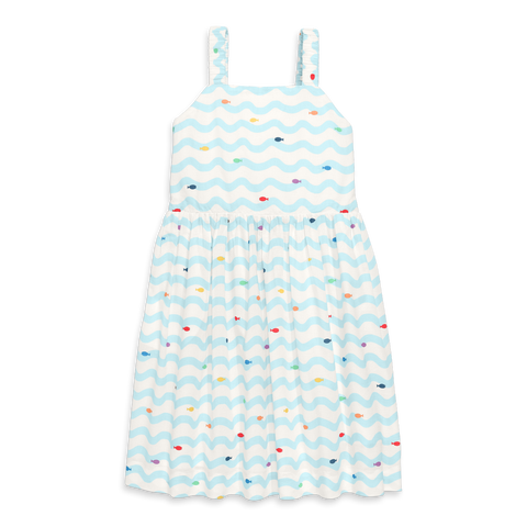 KIDS WIDE STRAP MAXI SUN DRESS NAVÀS NOUVEAU