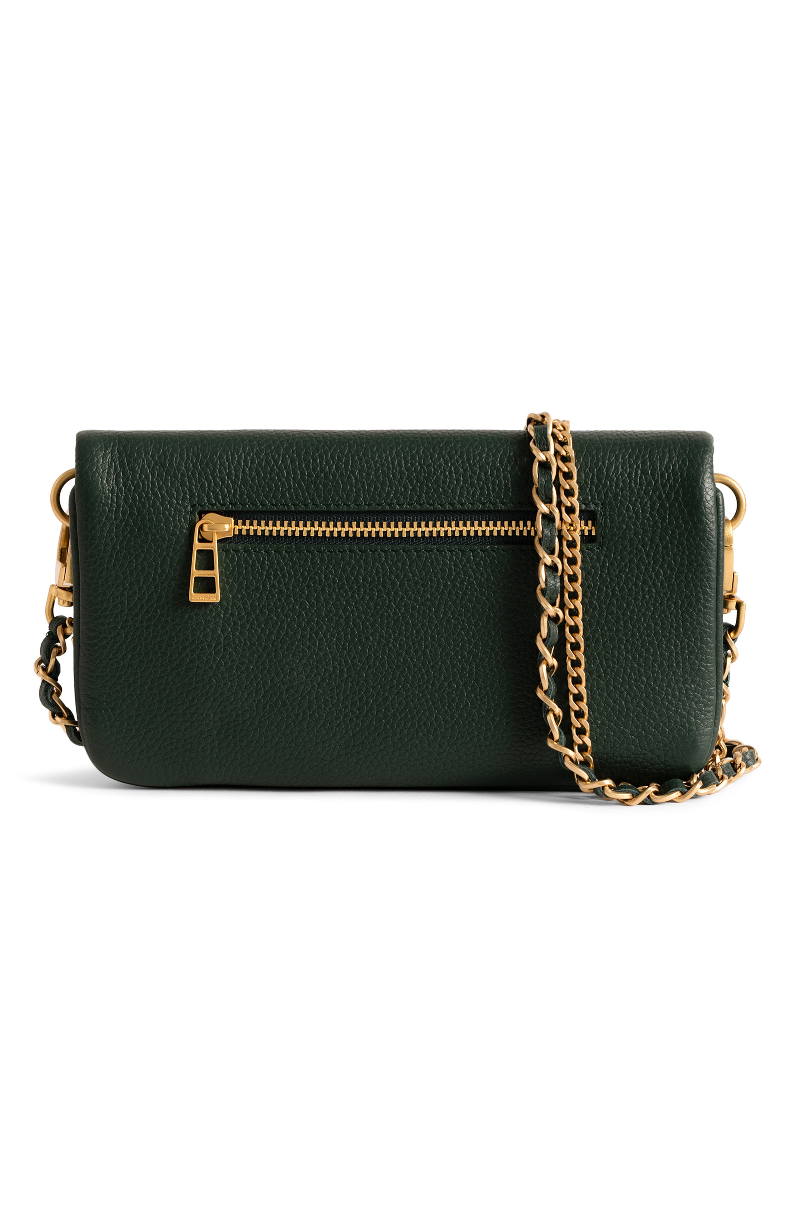 Rock Nano Leather Crossbody Bag, Alternate, color, EMERALD