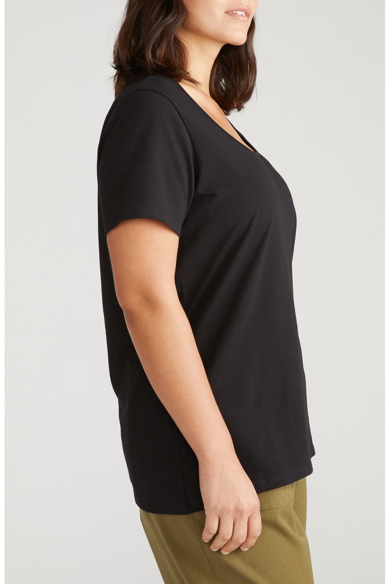 Cool Stretch Cotton Jersey T-Shirt, Alternate, color, BLACK