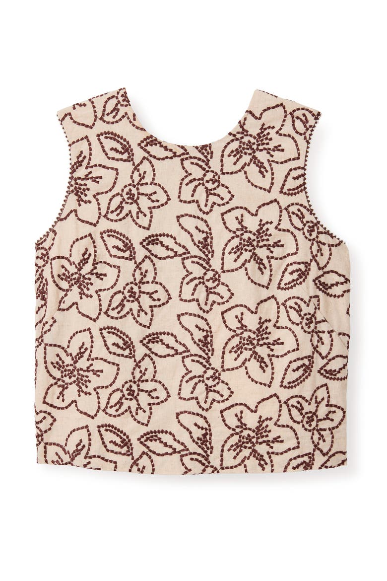 Linda Floral Embroidered Shell, Main, color, Field Floral Embroidery