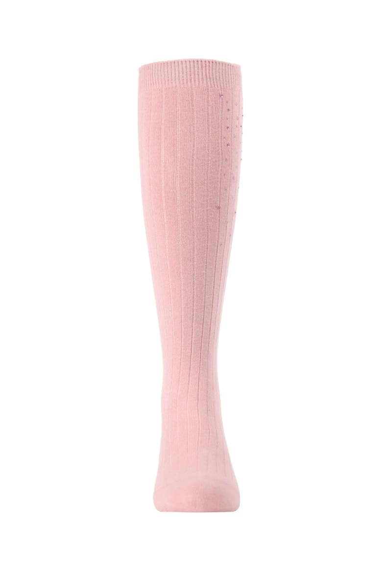 Ribbed Gemstone Knee High Socks, Alternate, color, Blush Pink