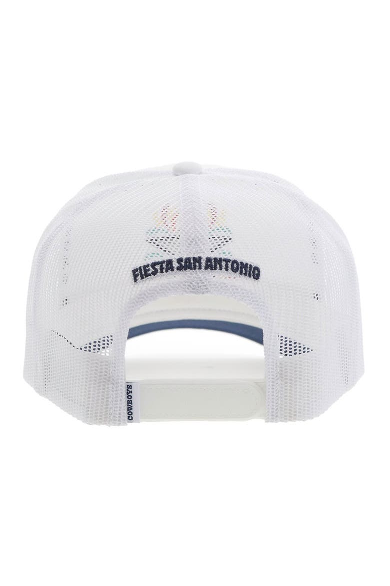 Men's HOOey  White Dallas Cowboys NFL Fiesta Adjustable Trucker Hat, Alternate, color, White