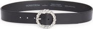 Nordstrom Lila Crystal Buckle Leather Belt