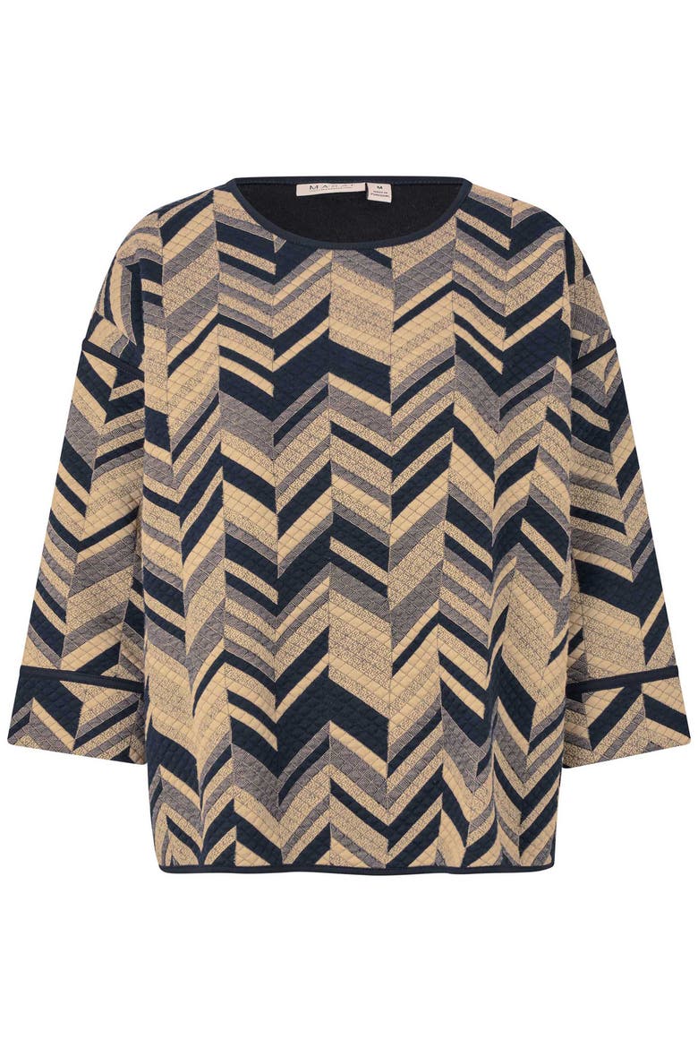 MaBriella 3/4 Sleeve Round Neck Blouse, Alternate, color, Travertine