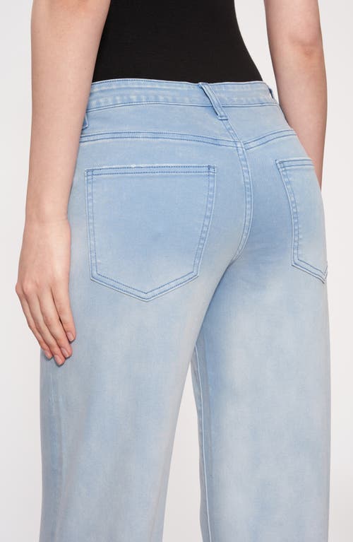 Bayeas Luna Mid Rise Wide Leg Pants In Gradient Blue In Blue