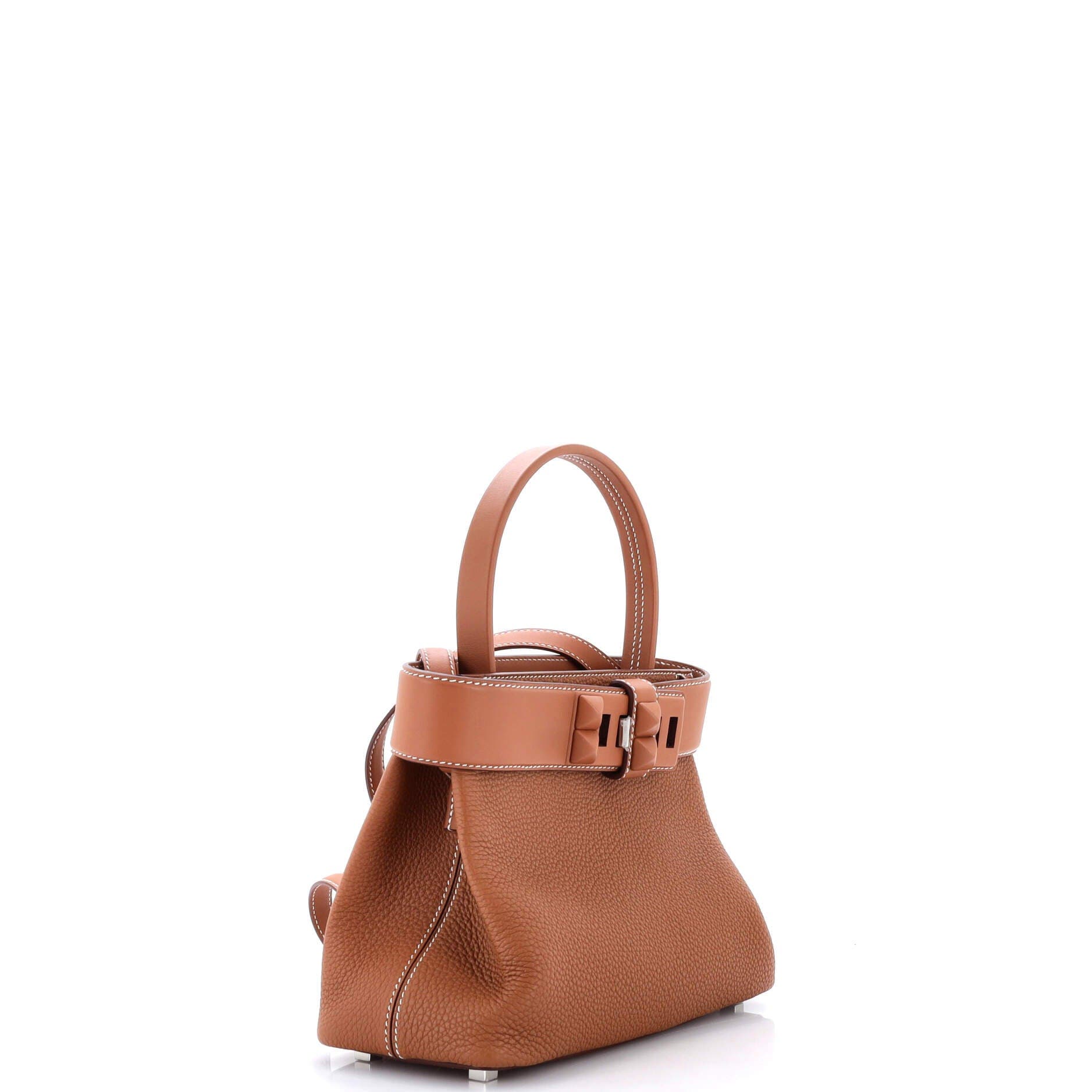 Pre-Owned Hermes Medor Handbag Togo, Alternate, color, Gold