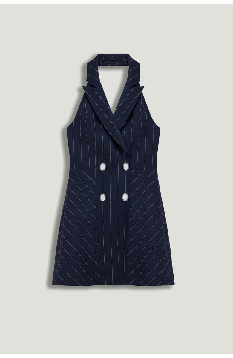 Nocturne Double-Breasted Halter Neck Mini Dress, Alternate, color, Multi-Colored