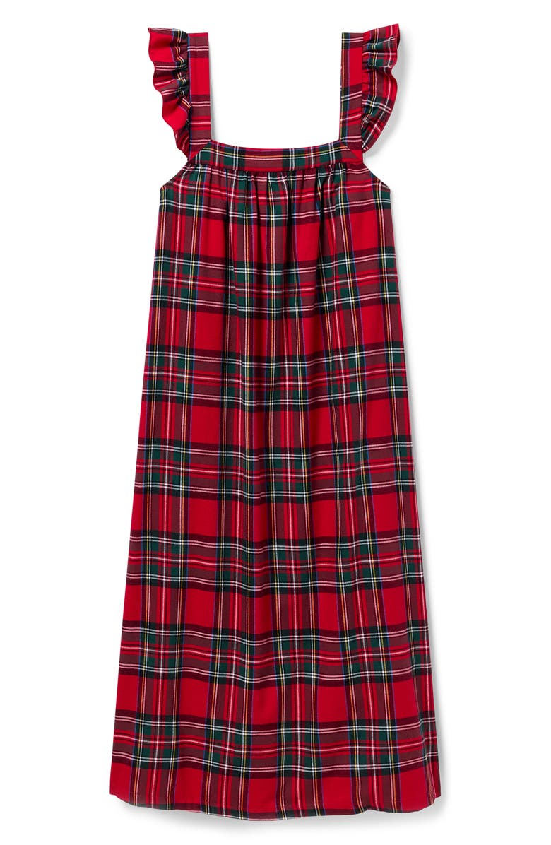 Petite Plume Imperial Tartan Nightgown, Alternate, color, Red