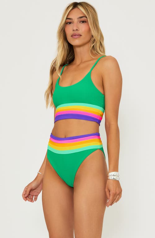 Shop Beach Riot Mae Colorblock Bikini Top In Technicolor Colorblock