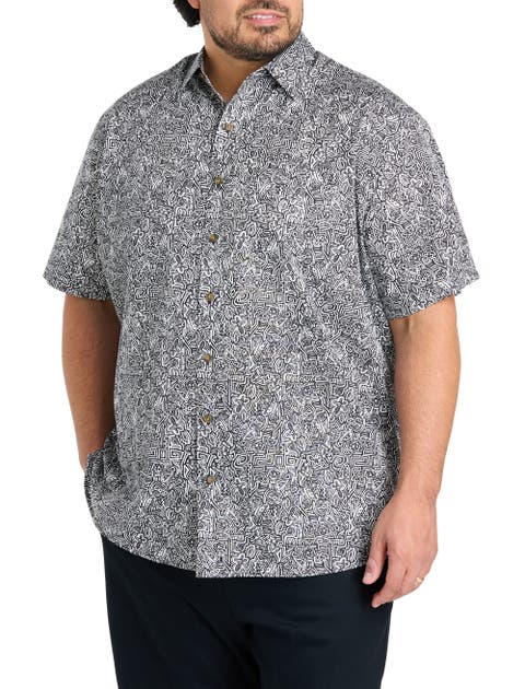 Big & Tall  Tribal Print Sport Shirt