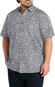 Oak Hill by DXL Big & Tall Tribal Print Sport Shirt