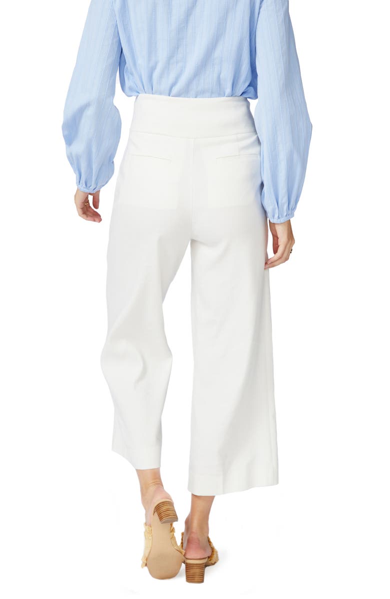 Court & Rowe Linen Blend Crop Wide Leg Trousers, Alternate, color, 