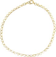 CANDELA JEWELRY 10K Yellow Gold Heart Chain Bracelet