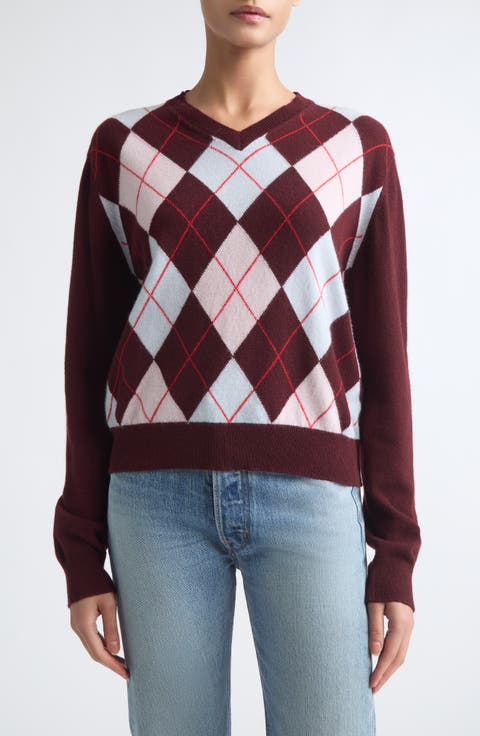 The Academy Argyle Cashmere Sweater