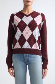 RÙADH The Academy Argyle Cashmere Sweater
