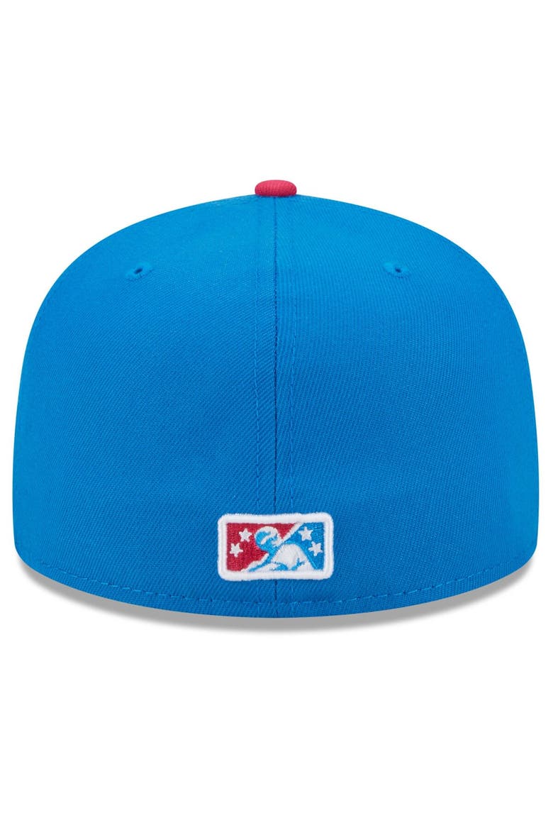 Men's New Era Aqua Pensacola Blue Wahoos Theme Nights Pensacola Mullets Alternate 1 59FIFTY Fitted Hat, Alternate, color, Aqua