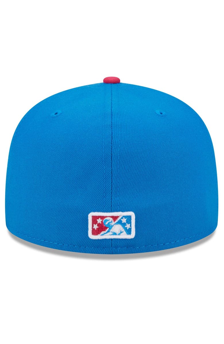 New Era Men's New Era Aqua Pensacola Blue Wahoos Theme Nights Pensacola Mullets Alternate 1 59FIFTY Fitted Hat, Alternate, color,