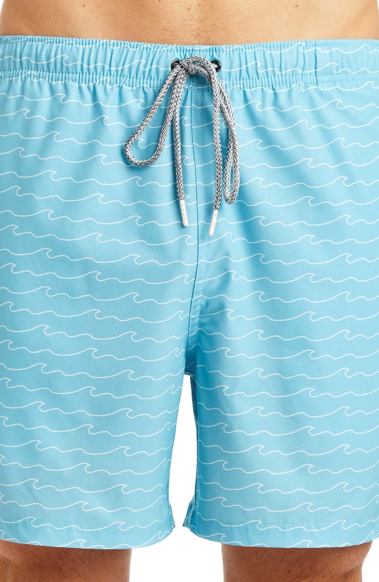 Rainforest Sea Shore Wave Print Trunks, Main, color,