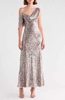 Joaquin Sequin One-Shoulder Dress