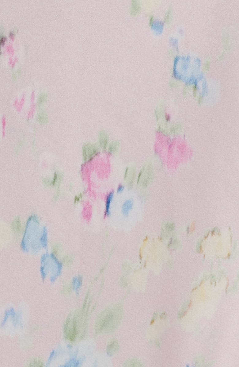 LoveShackFancy Lirena Floral Satin Top, Alternate, color, Rosy Trellis