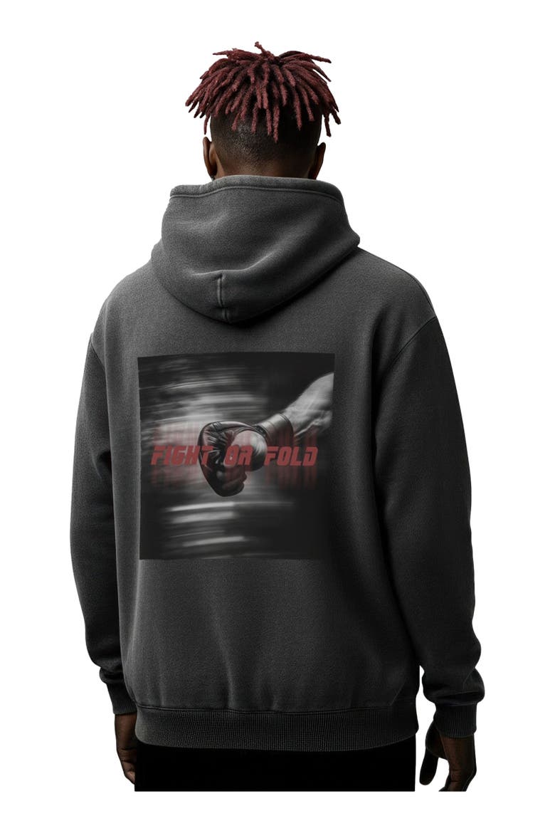 x UFC Acid Wash Hoodie, Alternate, color, Gray