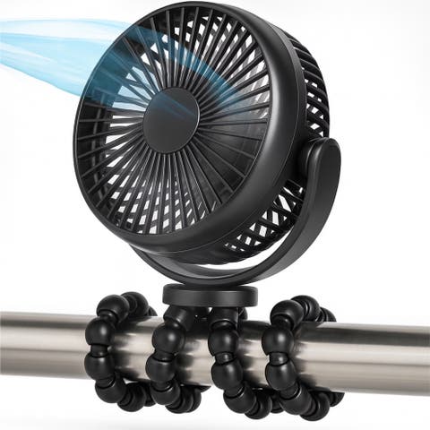 Portable Rechargeable Flexible Tripod Stroller Fan